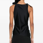 Top asimmetrico in nero Coperni - donna 