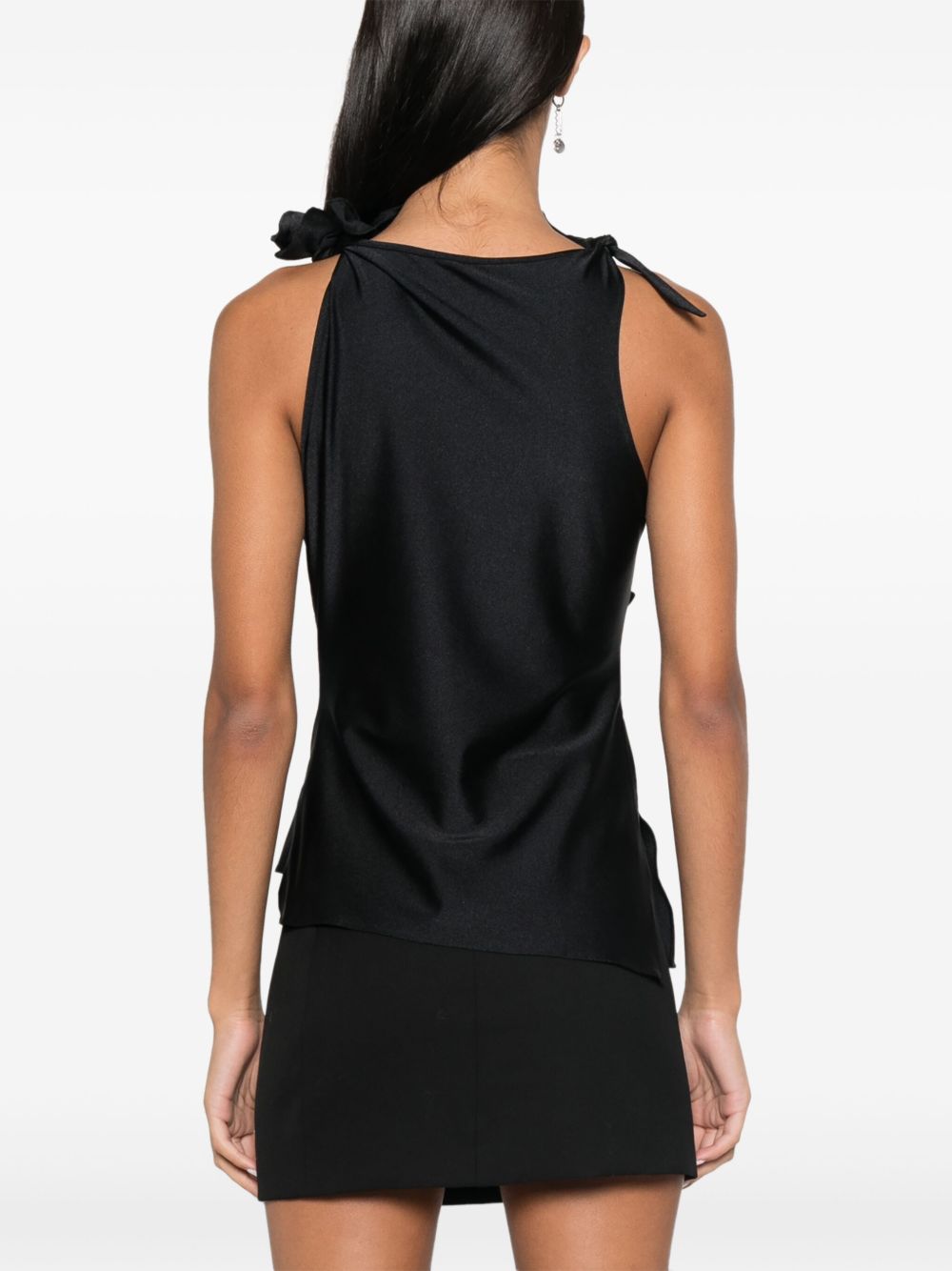 Top asimmetrico in nero Coperni - donna 