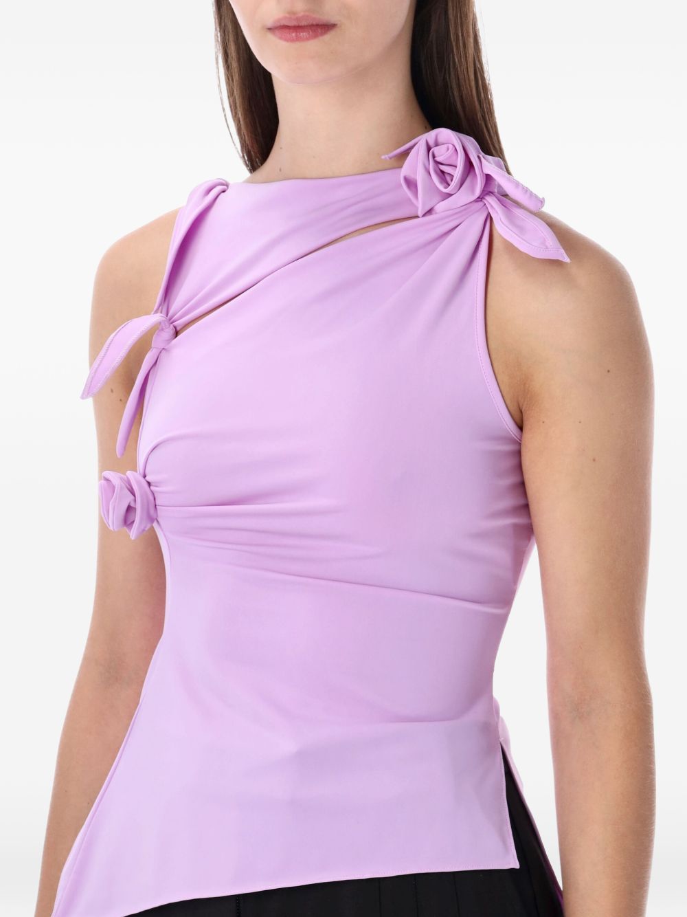Top asimmetrico in lilla Coperni - donna 