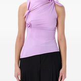 Top asimmetrico in lilla Coperni - donna 