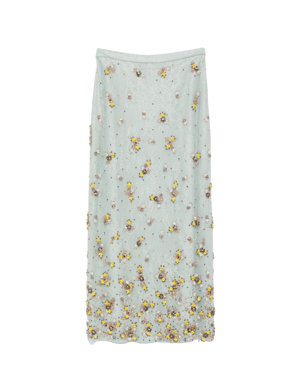 Gonna midi con decorazioni a fiori in verde Costarellos - donna 