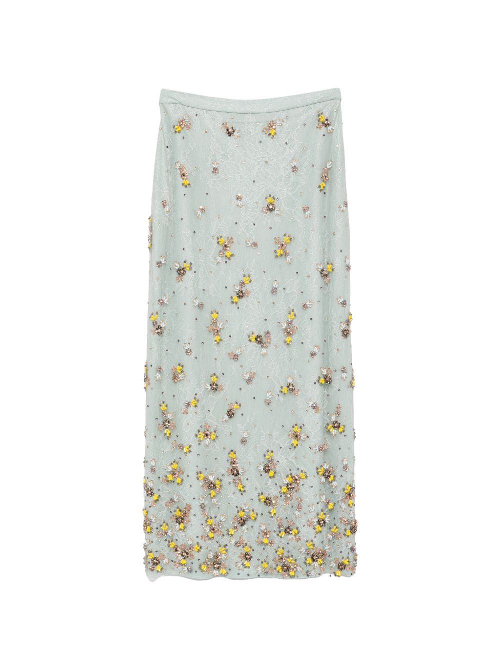 Gonna midi con decorazioni a fiori in verde Costarellos - donna 