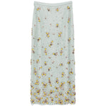 Gonna midi con decorazioni a fiori in verde Costarellos - donna 