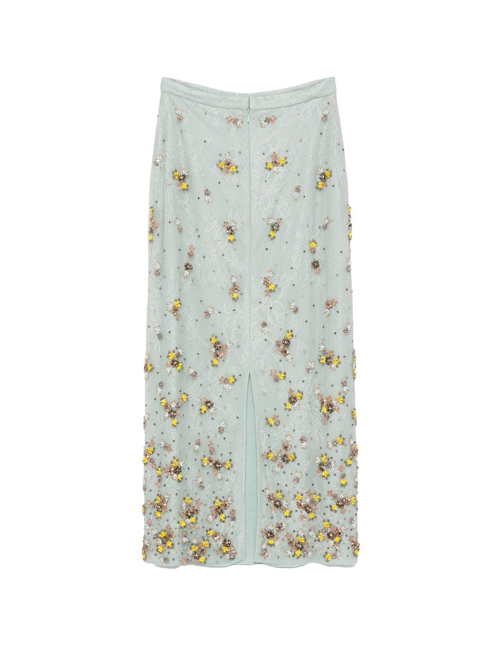 Gonna midi con decorazioni a fiori in verde Costarellos - donna 