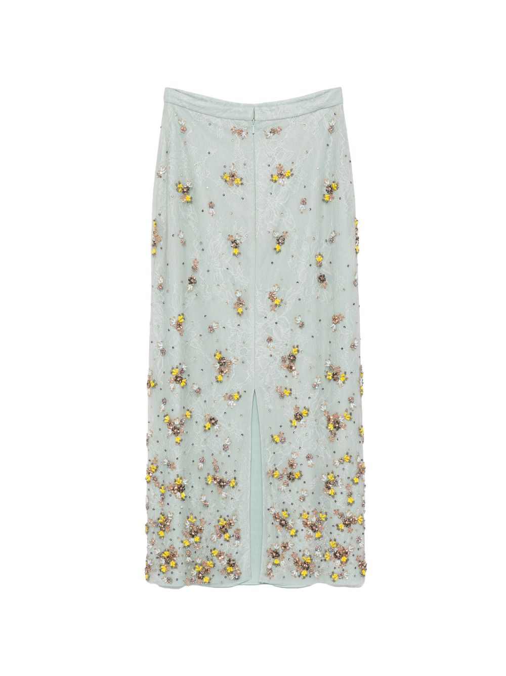 Gonna midi con decorazioni a fiori in verde Costarellos - donna 