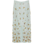 Gonna midi con decorazioni a fiori in verde Costarellos - donna 
