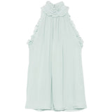 Top con collo halter in verde Costarellos - donna 