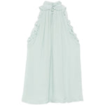 Top con collo halter in verde Costarellos - donna 