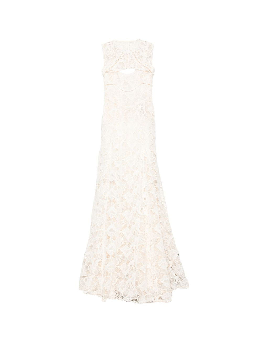 Abibto maxi in pizzo in beige Costarellos - donna 