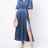 Abito Breannie con design satinato in blu Costarellos - donna 