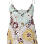 Top in pizzo con paillettes in beige Costarellos - donna 