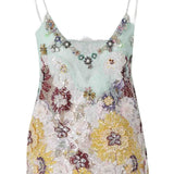 Top in pizzo con paillettes in beige Costarellos - donna 