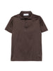 Men's Costumein short-sleeved polo shirt in brown