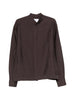 Base collarless jacket in brown by Costumein - men