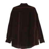 Camicia valentino con righe verticali in marrone costumein - uomo 