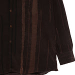 Camicia valentino con righe verticali in marrone costumein - uomo 