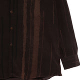 Camicia valentino con righe verticali in marrone costumein - uomo 