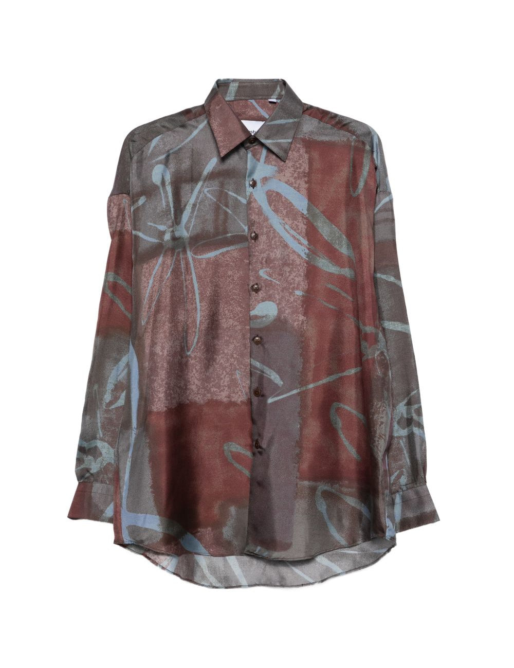 Camicia valentino con stampa multicolor costumein - uomo 