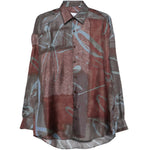 Camicia valentino con stampa multicolor costumein - uomo 