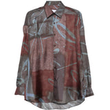 Camicia valentino con stampa multicolor costumein - uomo 