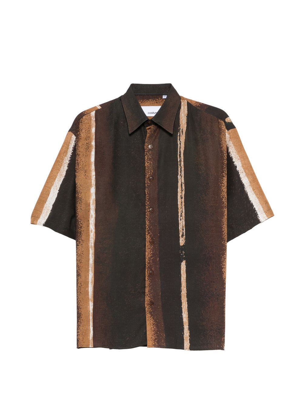 Camicia a maniche corte con stampa grafica multicolore Costumein - uomo 