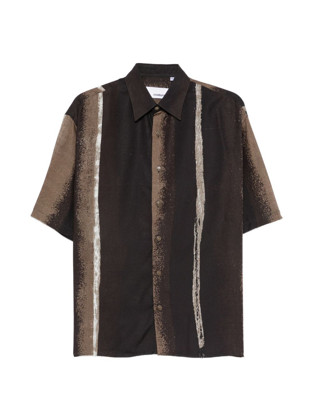 Camicia a maniche corte con stampa grafica multicolore Costumein - uomo 