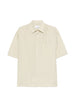 Camicia con tasca a maniche corte in avorio Costumein - uomo