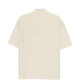 Camicia con tasca a maniche corte in avorio Costumein - uomo 