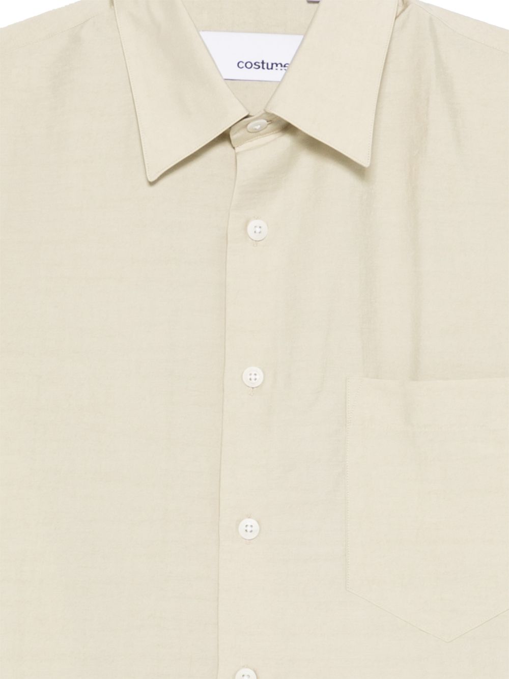 Camicia con tasca a maniche corte in avorio Costumein - uomo 