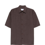 Camicia con tasca a maniche corte in marrone Costumein - uomo 