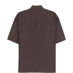 Camicia con tasca a maniche corte in marrone Costumein - uomo 