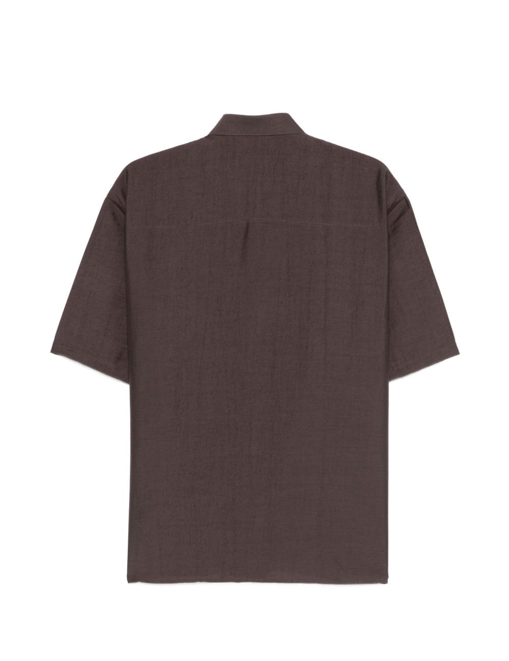 Camicia con tasca a maniche corte in marrone Costumein - uomo 