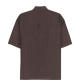 Camicia con tasca a maniche corte in marrone Costumein - uomo 