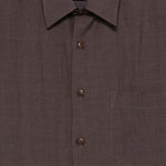 Camicia con tasca a maniche corte in marrone Costumein - uomo 