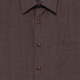 Camicia con tasca a maniche corte in marrone Costumein - uomo 