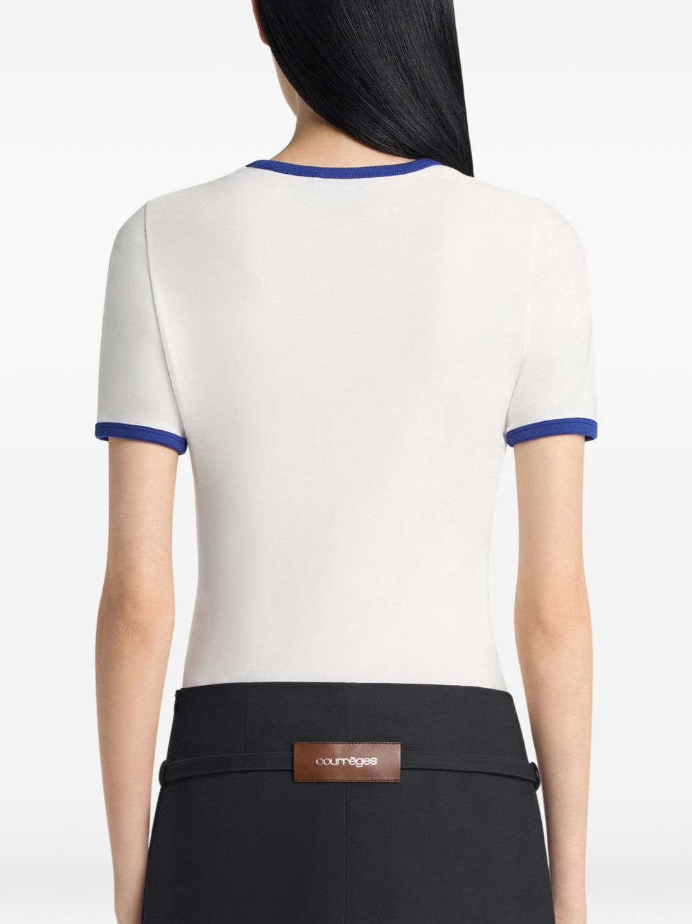 T-shirt con logo in bianco Courrèges - donna 