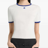 T-shirt con logo in bianco Courrèges - donna 