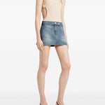 Minigonna in denim blu Courrèges - donna 