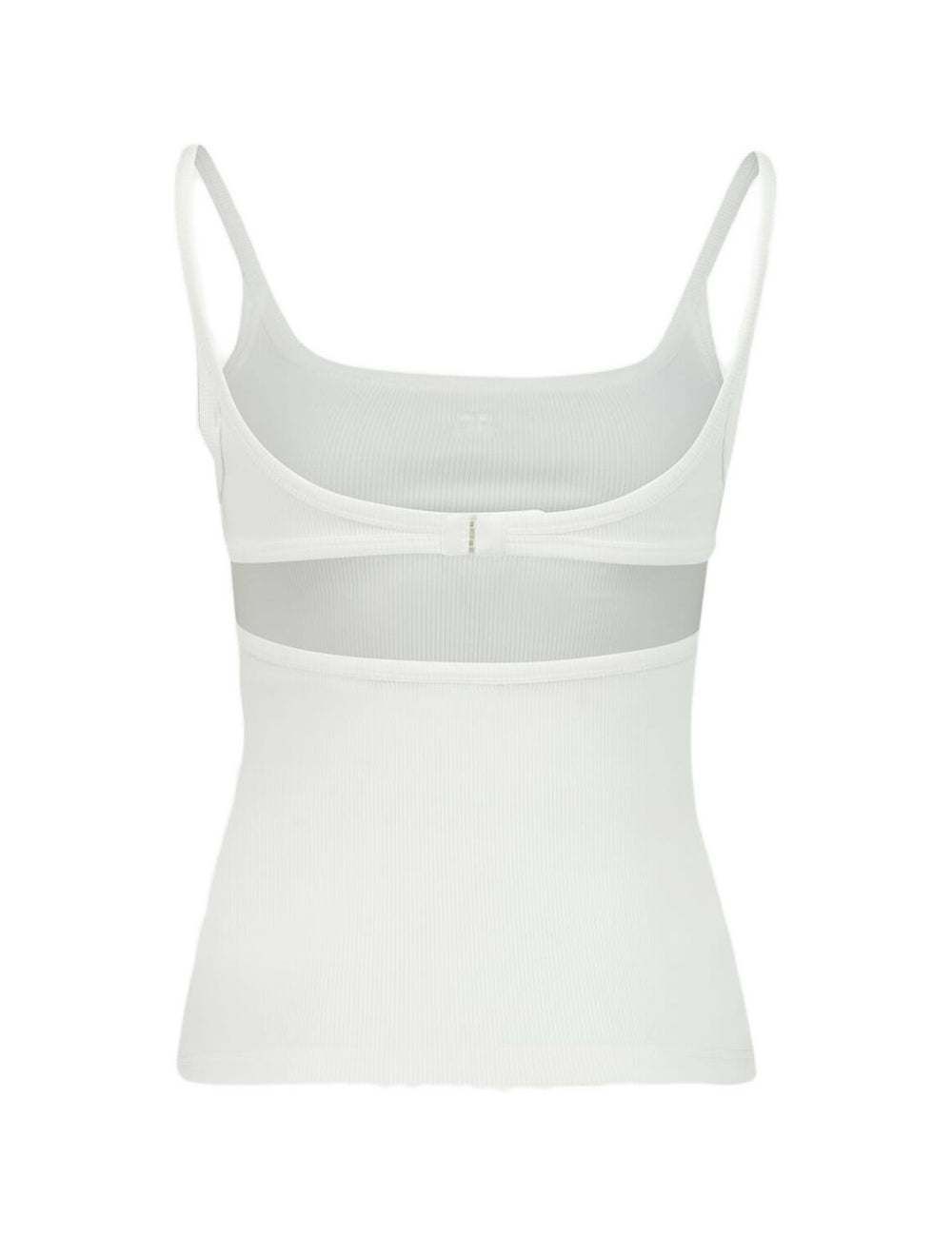 Canotta con dettagli cut-out in bianco Courrèges - donna 