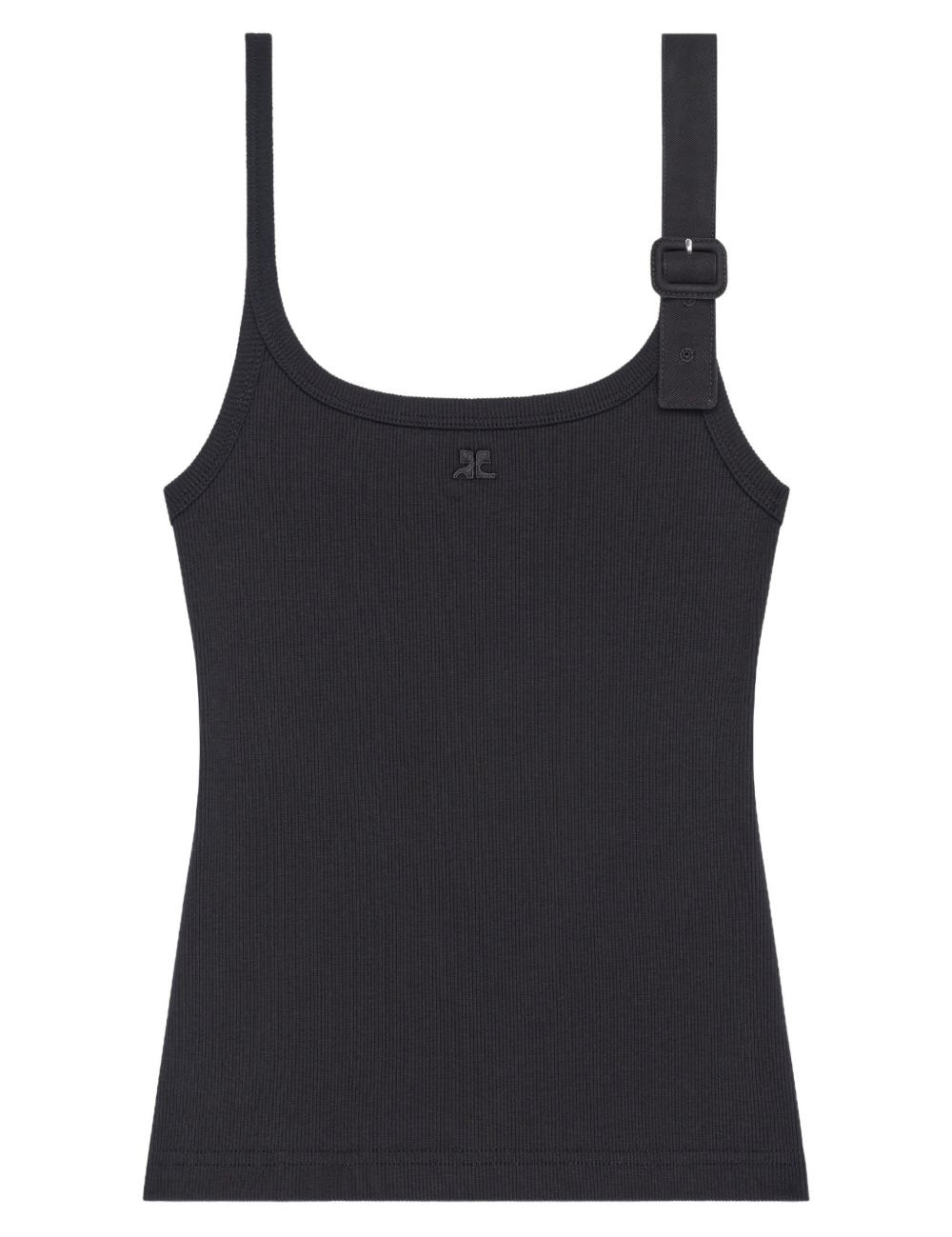 Canotta con fibbia anni '90 in nero Courrèges - donna 