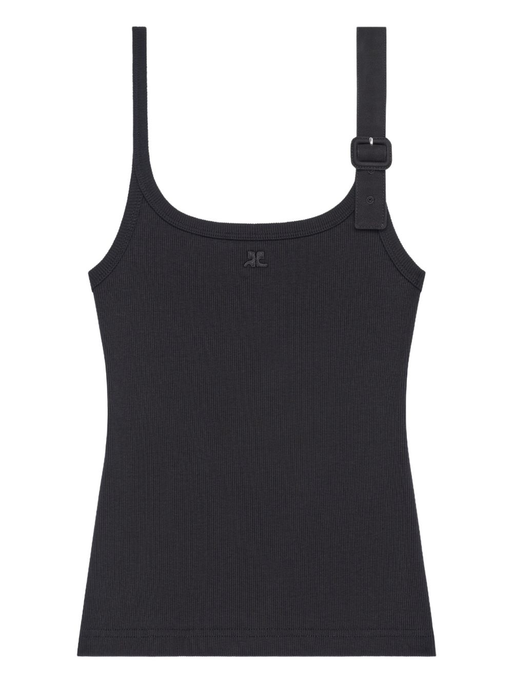 Canotta con fibbia anni '90 in nero Courrèges - donna 