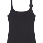 Canotta con fibbia anni '90 in nero Courrèges - donna 