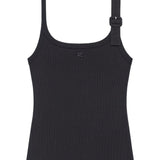 Canotta con fibbia anni '90 in nero Courrèges - donna 