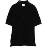 T-shirt polo con logo e toppa in nero Courrèges - donna 