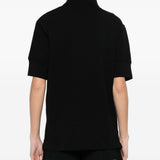 T-shirt polo con logo e toppa in nero Courrèges - donna 