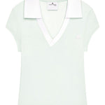 Polo con scollo a V in verde Courrèges - donna 