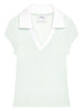 Women's Courrèges green V-neck polo shirt