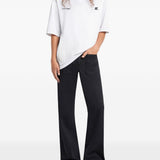 Polo con logo in bianco Courrèges - donna 
