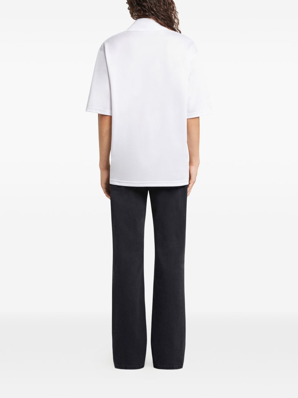 Polo con logo in bianco Courrèges - donna 