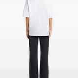 Polo con logo in bianco Courrèges - donna 